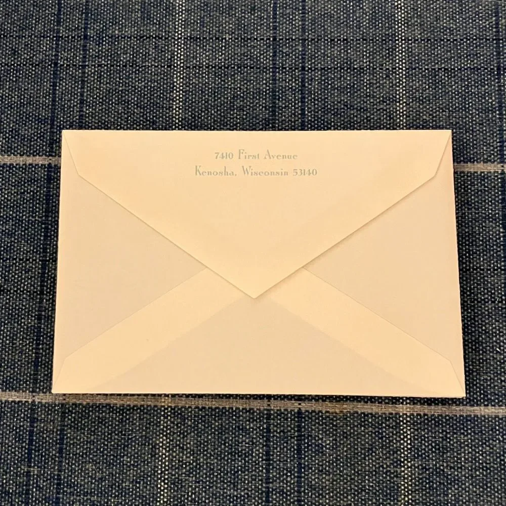 10 White and Blue Envelopes